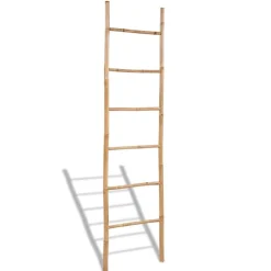 Handdoekenladder met 6 sporten bamboe>vidaXL Discount