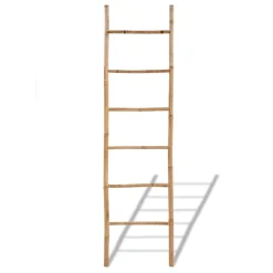 Handdoekenladder met 6 sporten bamboe>vidaXL Discount