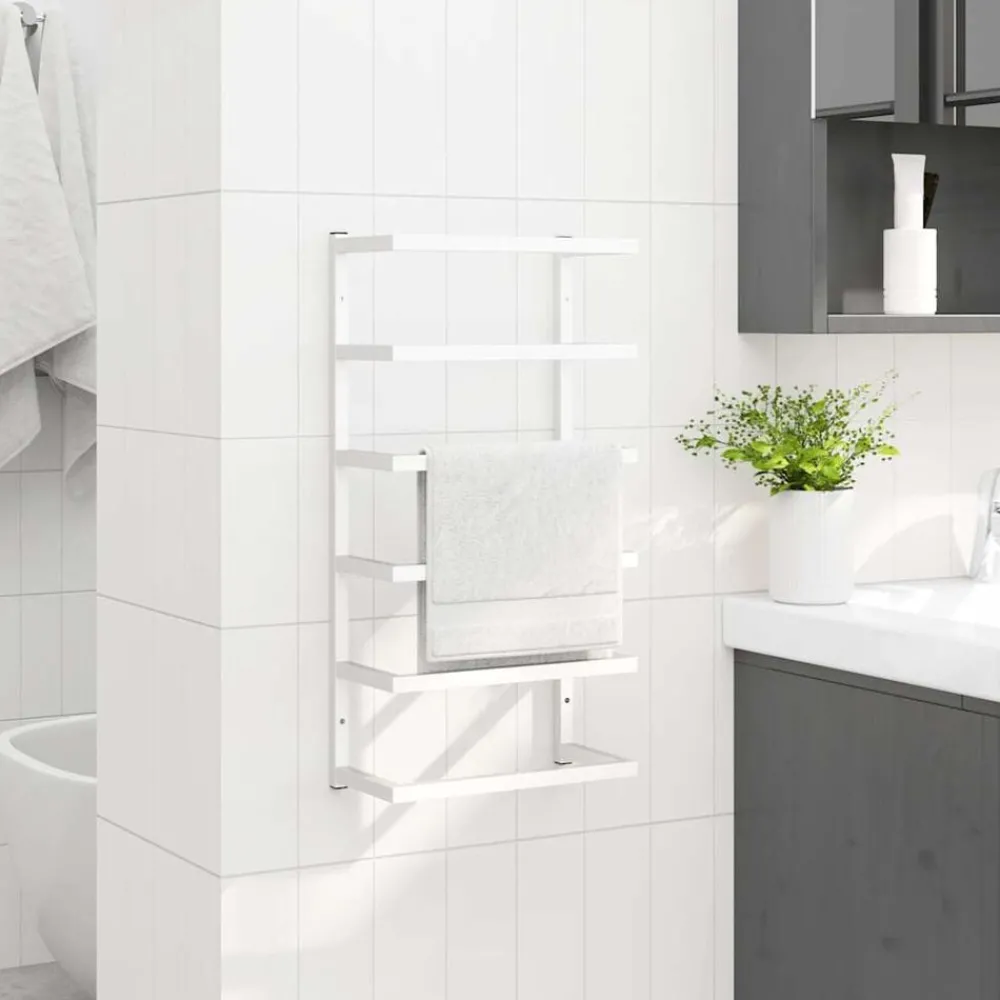 Handdoekenrek 24x12x48 cm staal>vidaXL Discount