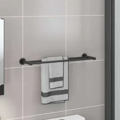 Handdoekrek Zwart 61 x 14,5 x 5 cm Roestvrij staal>vidaXL Sale