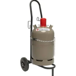 Handtrolley Zwart en Rood 49 x 49 x 101 cm Staal><noscript><img width=