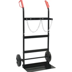 Handtrolley Zwart en Rood 63 x 43,5 x 110 cm Staal>vidaXL Online