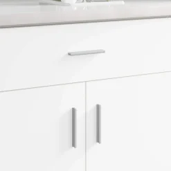 Handvat Effen 2 pcs Zilver 105.7 x 7.4 x 15.5 mm Aluminium>vidaXL Best