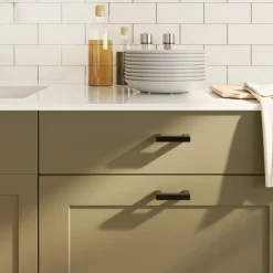 Bouwbeslag*vidaXL Handvatten 10 st 64 mm roestvrij staal Zwart