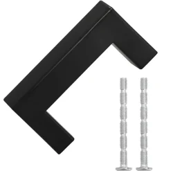 Bouwbeslag*vidaXL Handvatten 10 st 64 mm roestvrij staal Zwart