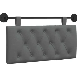 Bedden & Accessoires*vidaXL Hangend Hoofdeinde 100 x 55 x 7 cm Stof Donkergrijs