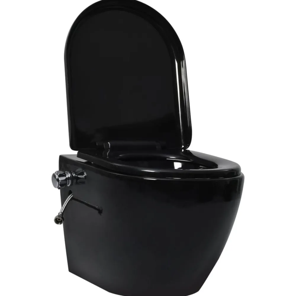 Hangend toilet randloos met verborgen stortbak keramiek wit>vidaXL Clearance