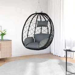 Hangende ei-stoel 91,5 x 54,5 x 107 cm poly rattan><noscript><img width=