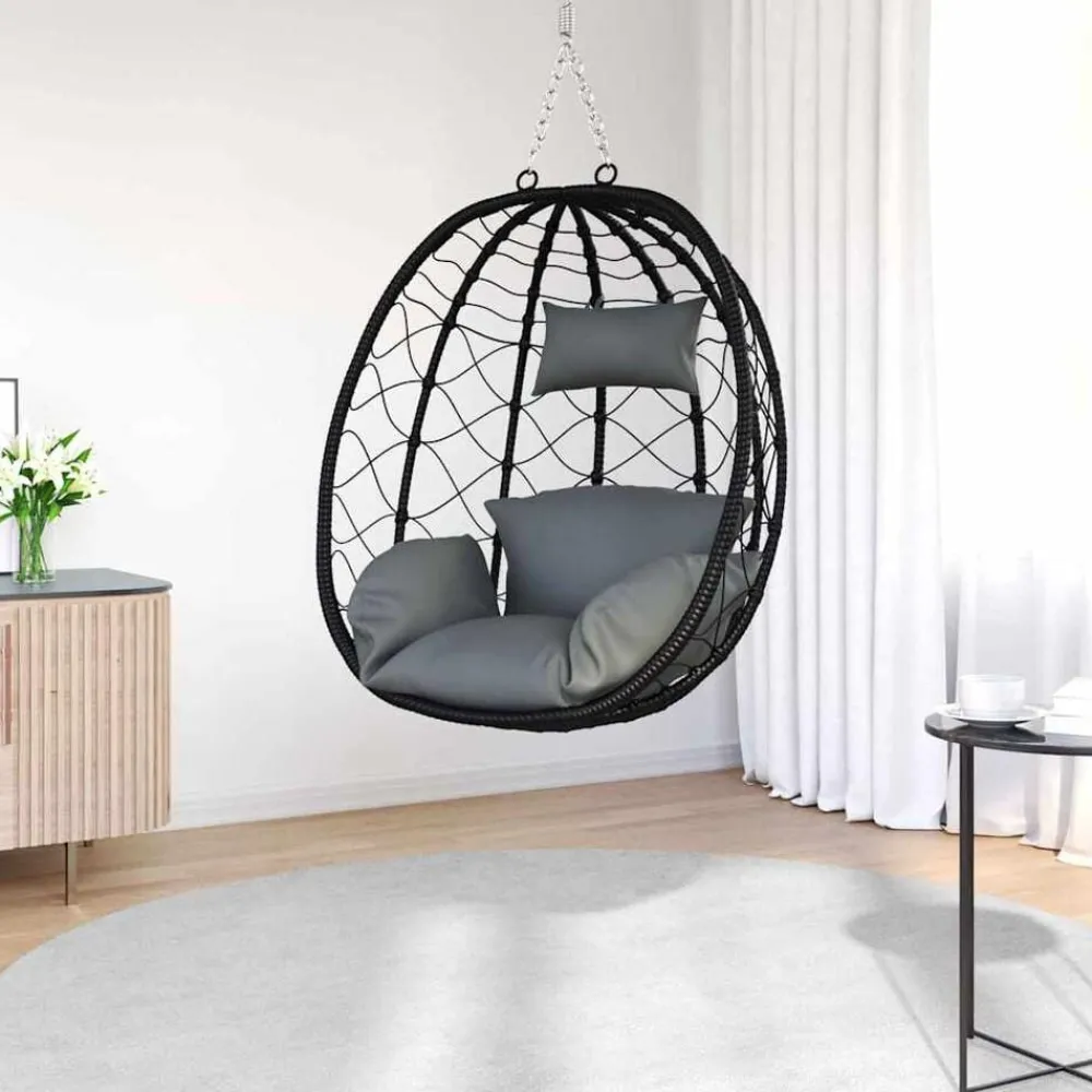 Hangende ei-stoel 91,5 x 54,5 x 107 cm poly rattan>vidaXL Outlet