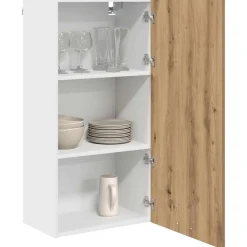 Hangkast Ambachtelijke Eik en Wit 50 x 31 x 100 cm Bewerkt hout><noscript><img width=