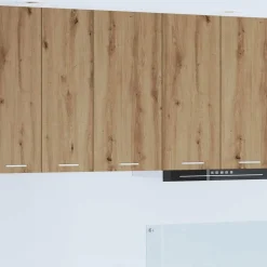 Kasten & Opbergmeubelen*vidaXL Hangkast Ambachtelijke Eik en Wit 40 x 31 x 80 cm Bewerkt hout Artisanaal eiken