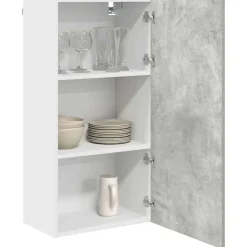 Hangkast en Wit 50 x 31 x 100 cm Bewerkt hout><noscript><img width=
