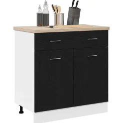 Hangkast met lade 80 x 31 x 81,5 cm Bewerkt hout><noscript><img width=