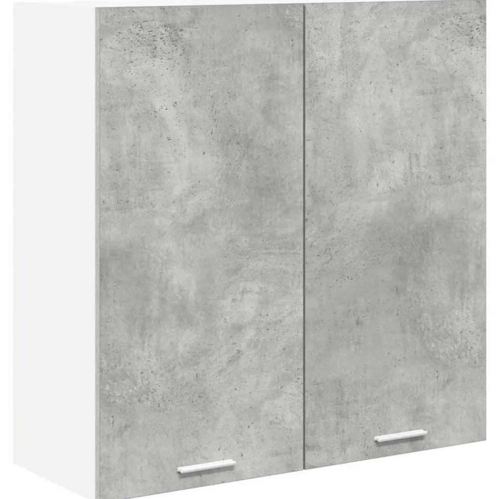 Kasten & Opbergmeubelen*vidaXL Hangkast met opslag 80 x 31 x 80 cm Bewerkt hout Beton grijs