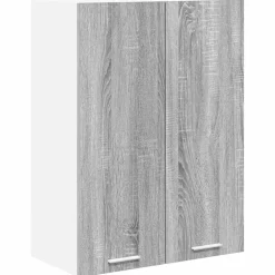 Kasten & Opbergmeubelen*vidaXL Hangkast met opslag 60 x 31 x 80 cm Bewerkt hout Grijs sonoma