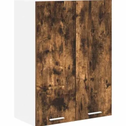 Kasten & Opbergmeubelen*vidaXL Hangkast met opslag 60 x 31 x 80 cm Bewerkt hout Gerookt eiken
