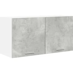 Kasten & Opbergmeubelen*vidaXL Hangkast met opslag 80 x 31 x 40 cm Bewerkt hout Beton grijs