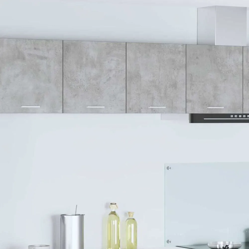 Kasten & Opbergmeubelen*vidaXL Hangkast met opslag 80 x 31 x 40 cm Bewerkt hout Beton grijs
