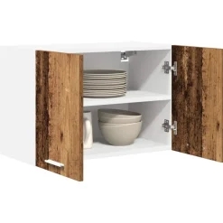 Hangkast Oude Hout en Wit 60 x 31 x 40 cm Bewerkt hout><noscript><img width=