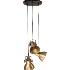 Verlichting*vidaXL Hanglamp 25 W E27 30x30x100 cm antiek messingkleurig Koper