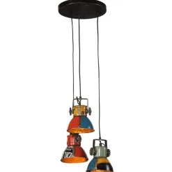 Verlichting*vidaXL Hanglamp 25 W E27 30x30x100 cm meerkleurig Multikleur