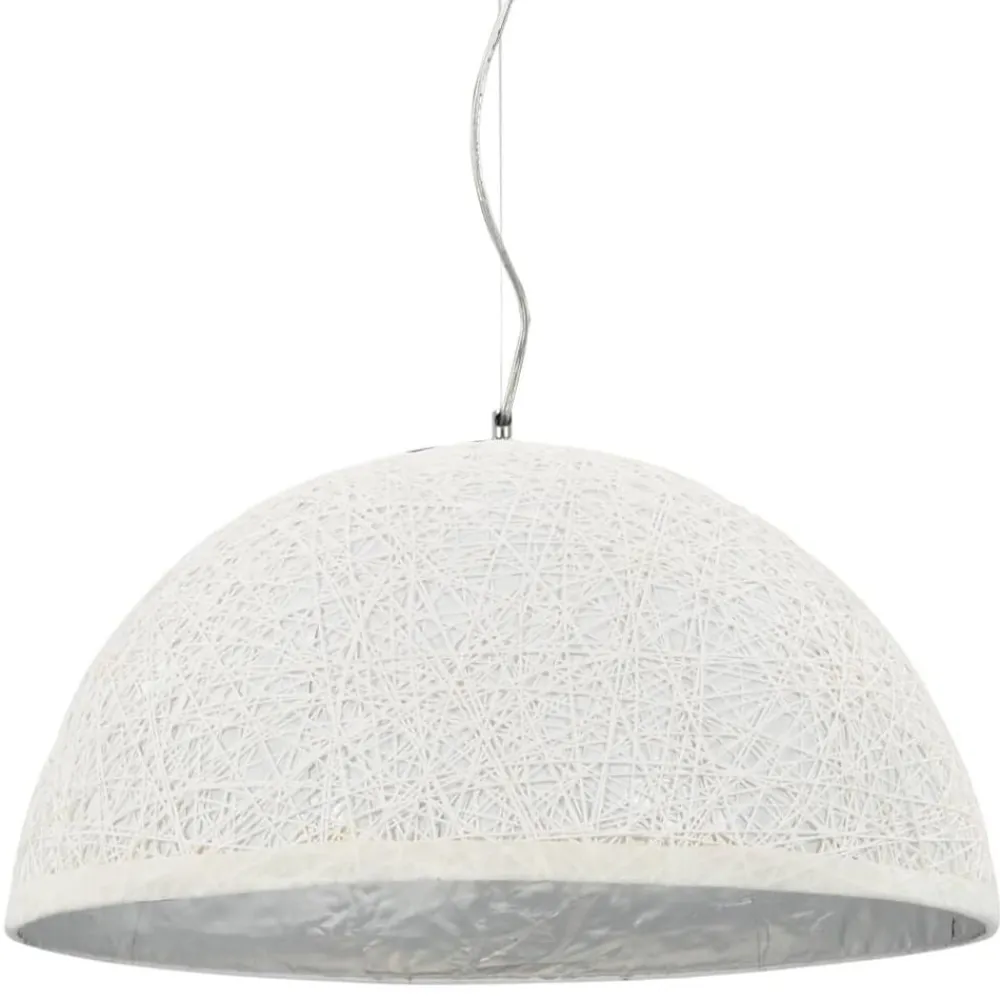 Verlichting*vidaXL Hanglamp E27 Ø50 cm wit en zilver