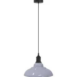 Hanglamp in hoogte verstelbaar E27 Ø31 cm metaal glanzend grijs>vidaXL Sale
