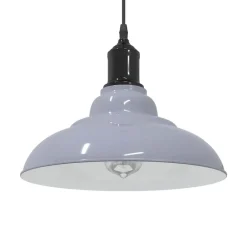 Hanglamp in hoogte verstelbaar E27 Ø31 cm metaal glanzend grijs>vidaXL Sale