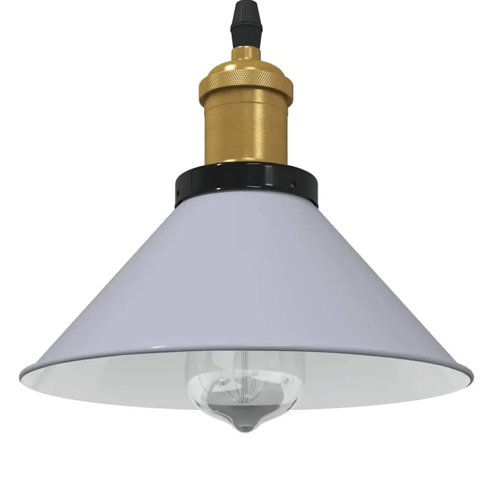 Hanglamp in hoogte verstelbaar E27 Ø22 cm metaal glanzend grijs>vidaXL Sale