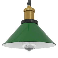 Verlichting*vidaXL Hanglamp in hoogte verstelbaar E27 Ø22 cm metaal glanzend groen Hoogglans groen