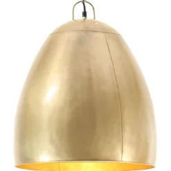 Verlichting*vidaXL Hanglamp industrieel rond 25 W E27 42 cm messingkleurig Koper