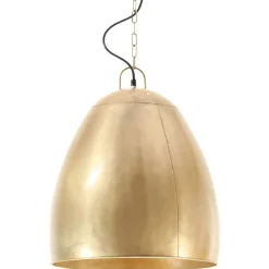 Verlichting*vidaXL Hanglamp industrieel rond 25 W E27 42 cm messingkleurig Koper