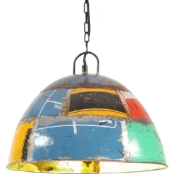 Verlichting*vidaXL Hanglamp industrieel vintage rond 25 W E27 41 cm meerkleurig Multikleur