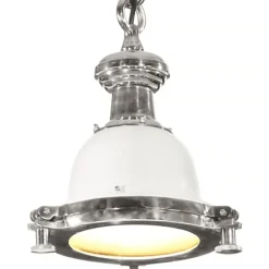 Verlichting*vidaXL Hanglamp 24x24x137 cm aluminium Zilver en wit
