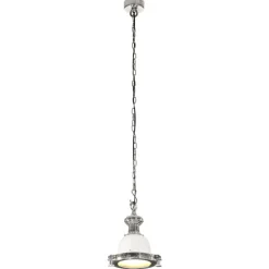 Verlichting*vidaXL Hanglamp 24x24x137 cm aluminium Zilver en wit