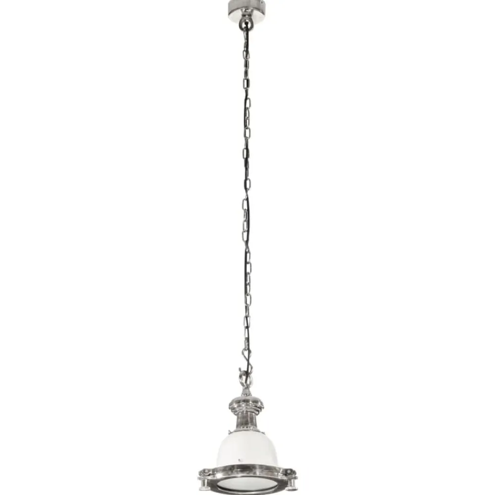 Verlichting*vidaXL Hanglamp 24x24x137 cm aluminium Zilver en wit