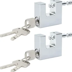 Hangslot 2 pcs Zilver Staal>vidaXL Clearance
