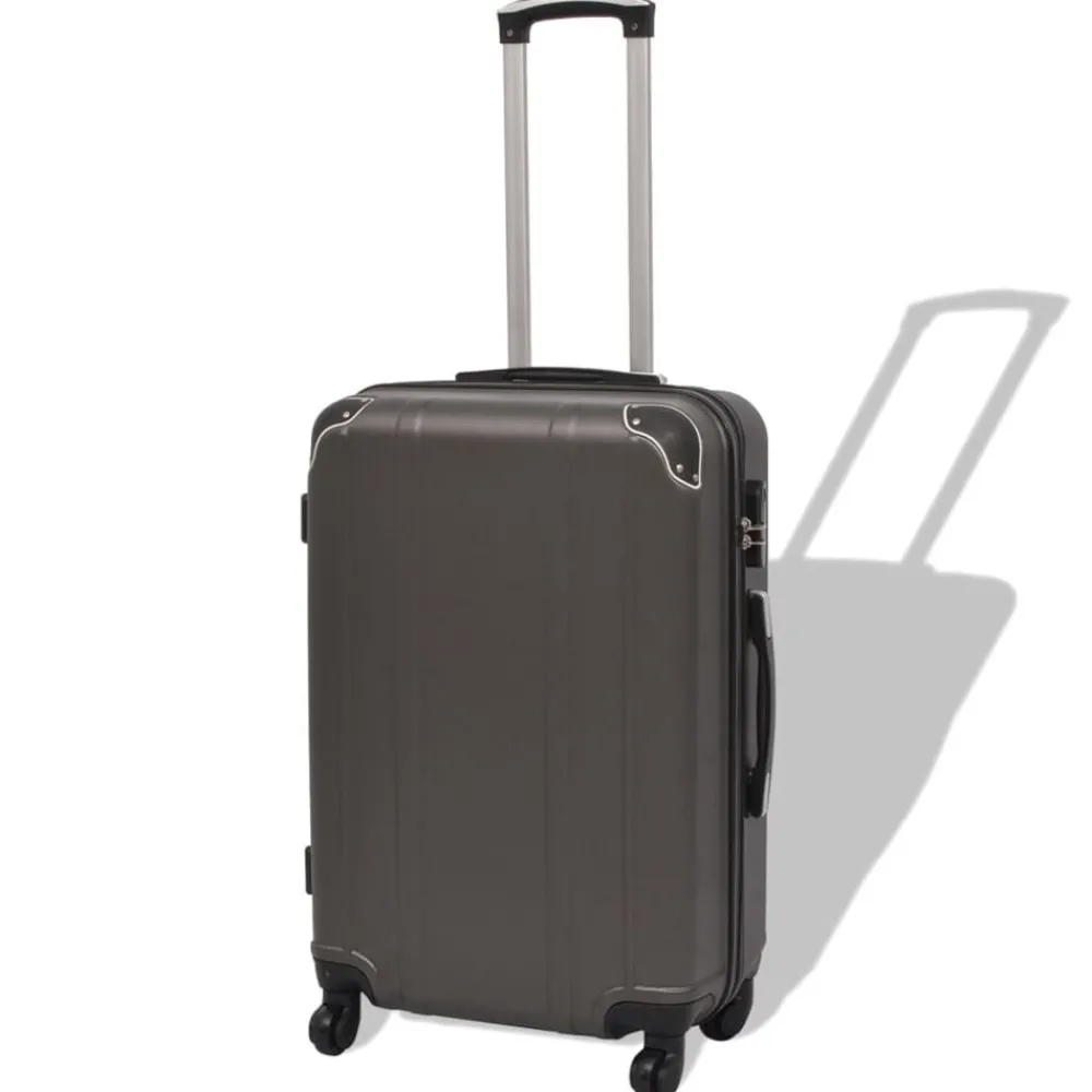 Bagage & Tassen*vidaXL Harde rolkoffer set 4-dlg Antraciet