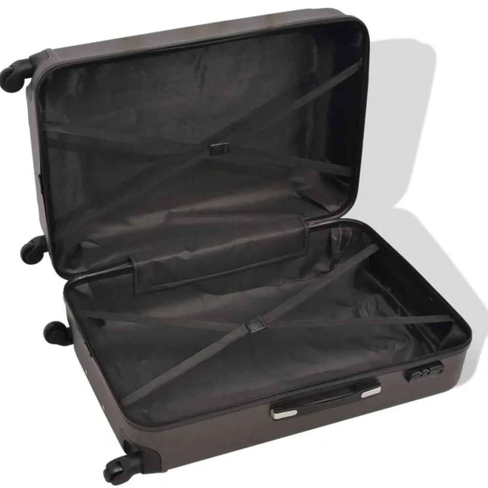 Bagage & Tassen*vidaXL Harde rolkoffer set 4-dlg Antraciet