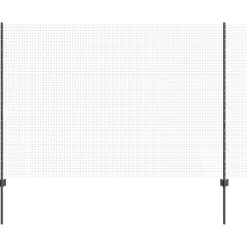 Hek met Paal 1,6 x 25 m Staal en PVC>vidaXL