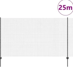 Hek met Paal 1,4 x 25 m Staal en PVC><noscript><img width=