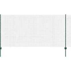 Tuinafscheidingen*vidaXL Hek met Paal 1,2 x 25 m Staal en PVC Groen