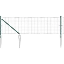 Tuinafscheidingen*vidaXL Hek met Paal 0,4 x 10 m Staal en PVC Groen