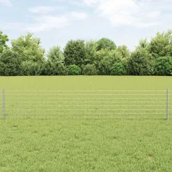 Tuinafscheidingen*vidaXL Hek met Paal Zilver 0,4 x 10 m Staal Gegalvaniseerd staal