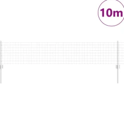 Tuinafscheidingen*vidaXL Hek met Paal Zilver 0,4 x 10 m Staal Gegalvaniseerd staal