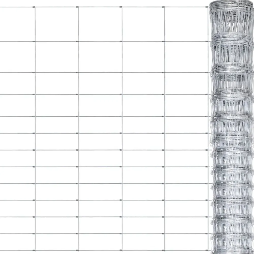 Tuinafscheidingen*vidaXL Hek 50x1,5 m gegalvaniseerd staal zilverkleurig