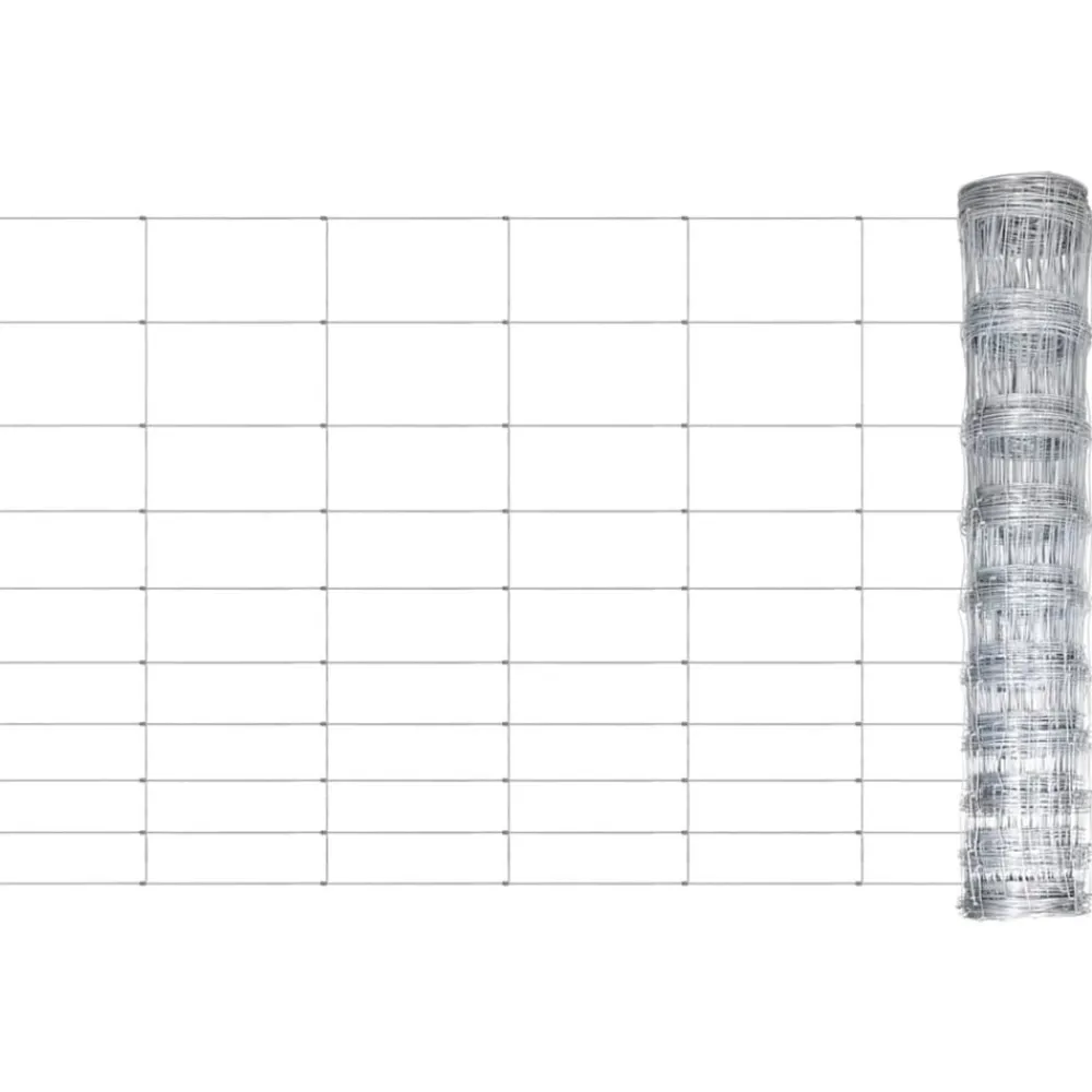 Tuinafscheidingen*vidaXL Hek 50x1,5 m gegalvaniseerd staal zilverkleurig