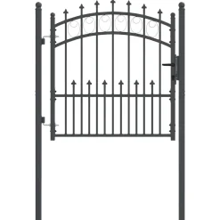 Tuinafscheidingen*vidaXL Hekdeur met spijkers Emmen 100 x 100 cm Grijs