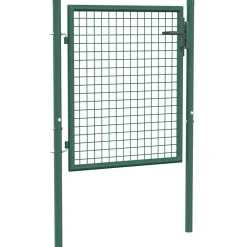 Tuinafscheidingen*vidaXL Hekpoort staal 100x75 cm groen