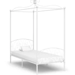Bedden & Accessoires*vidaXL Hemelbedframe metaal 90x200 cm Wit